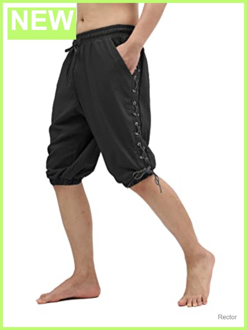 Men's Pirate Shorts Medieval Viking Navigator Renaissance Cotton Linen Costume